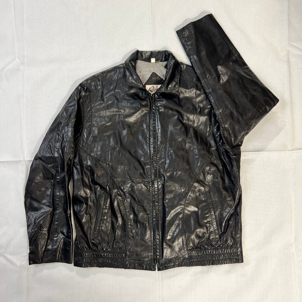 Vintage Black Remy Leather Fashions Jacket size 44